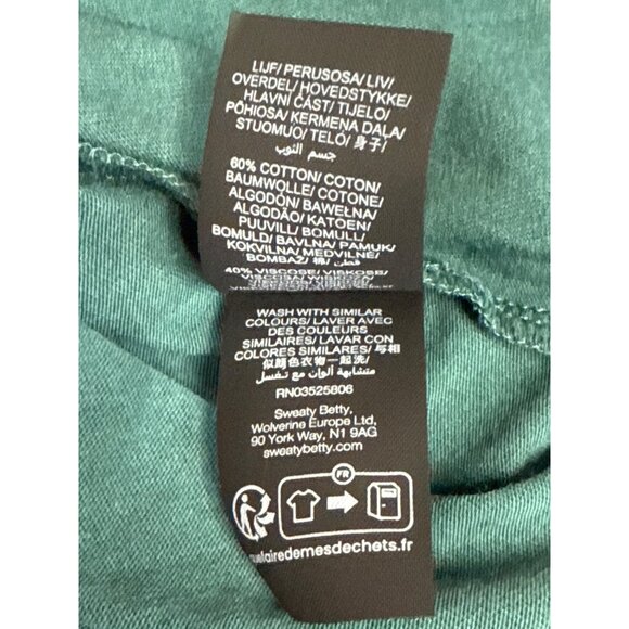 Sweaty Betty Women's T-Shirt Essential Short Sleeve Crop  Cotton Viscose Size 4 - Picture 9 of 9